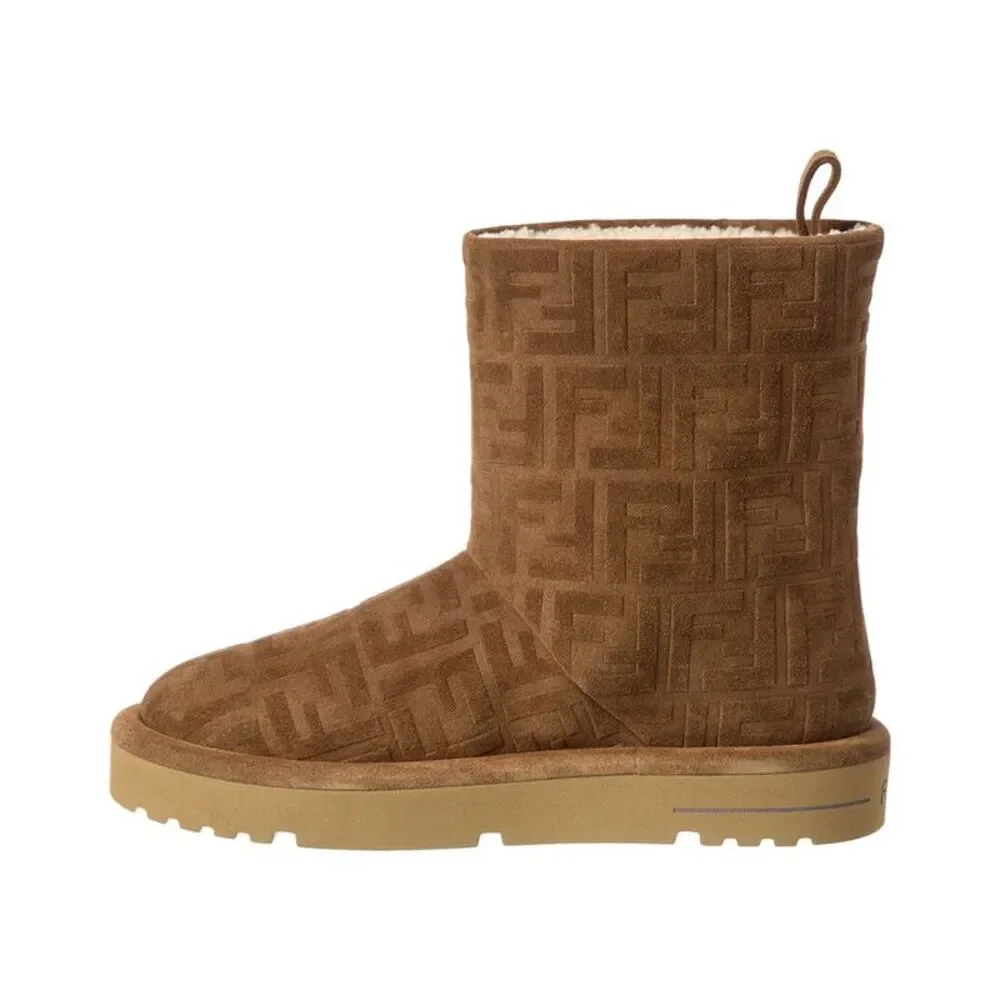 Fendi Apres Chic Ff Suede Boot, Brown